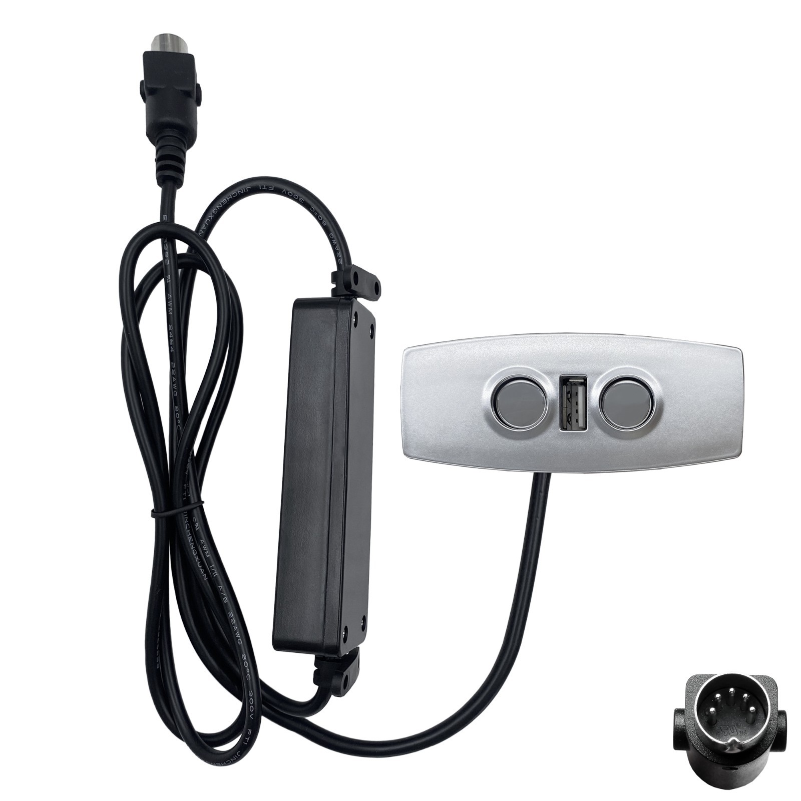 2 Button 5 Pin Switch Mulin MLSK42-A3 with USB for Power Recliner Lift Chairs