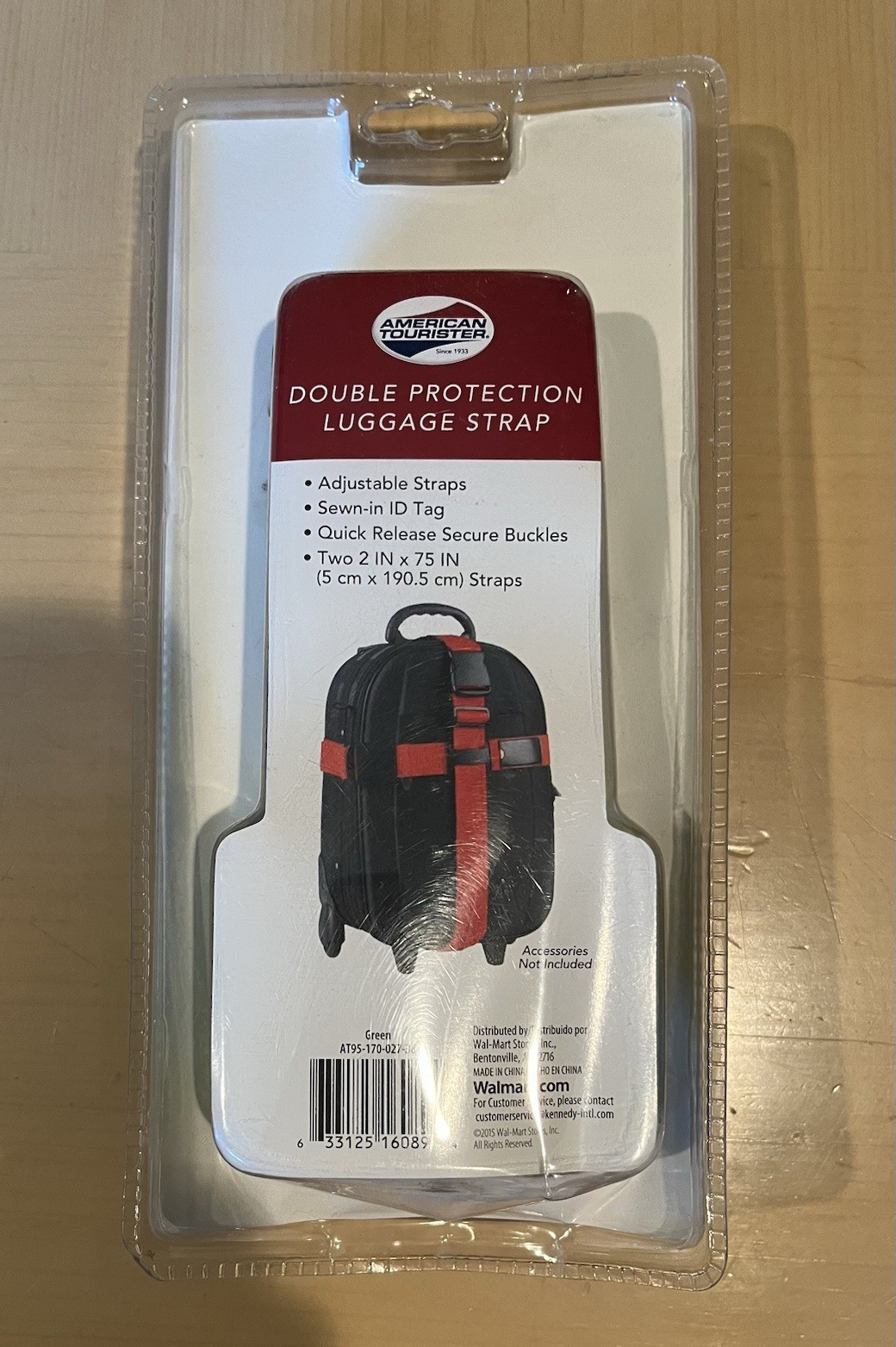 American Tourister Double Protection Luggage Strap Green/Black