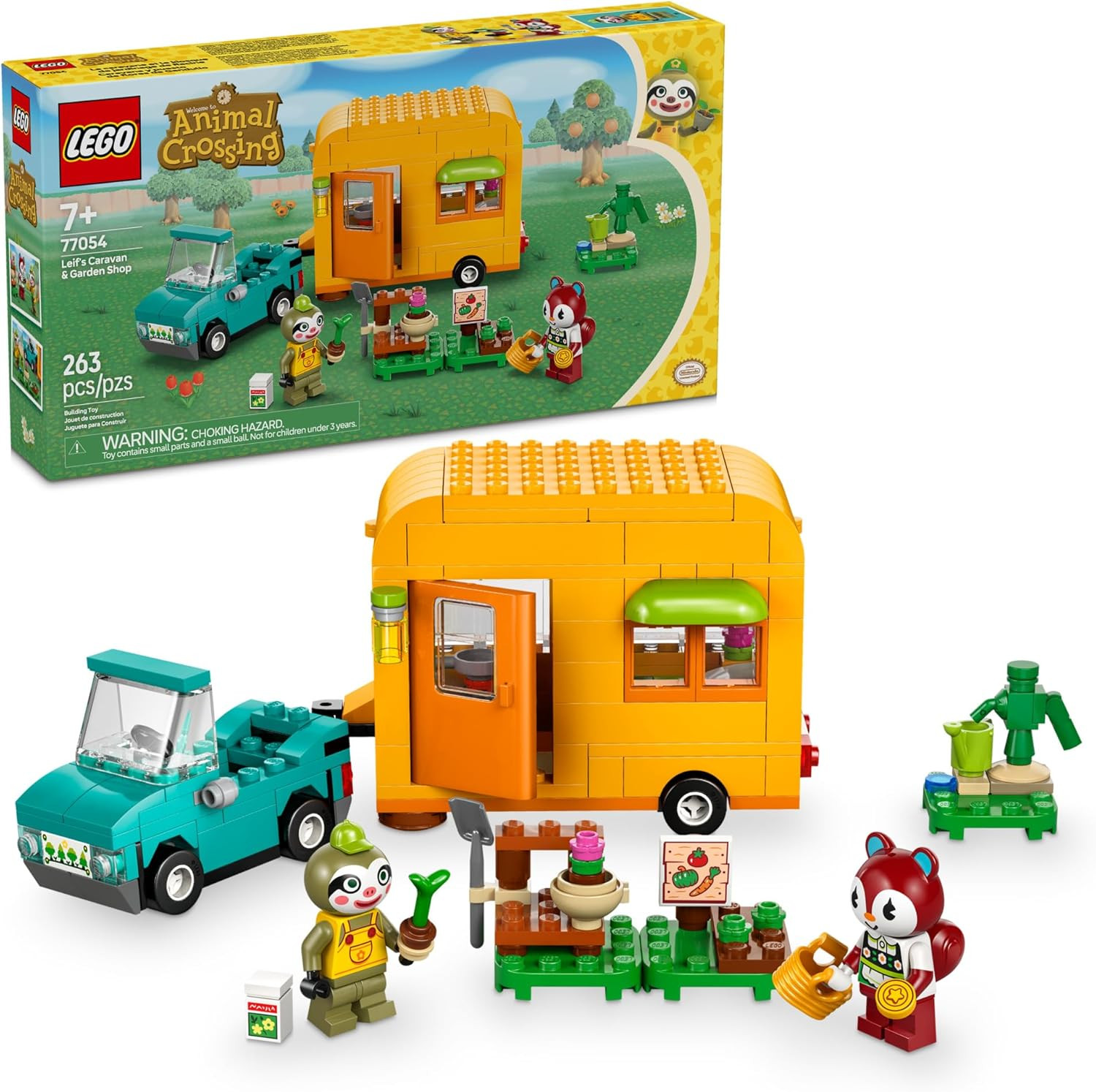 LEGO Animal Crossing Leif'S Caravan & Garden Shop Building Set - 77054