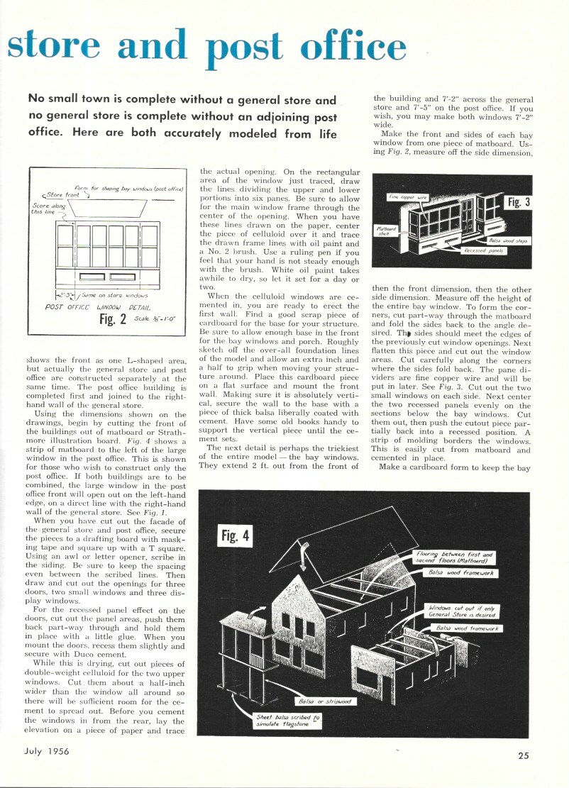 Model Railroader July 1956 General Store Post Office Lifetime Layout Motor Tools