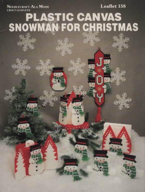 OOP!!! PLASTIC CANVAS SNOWMAN FOR CHRISTMAS  SUPER CUTE!!!