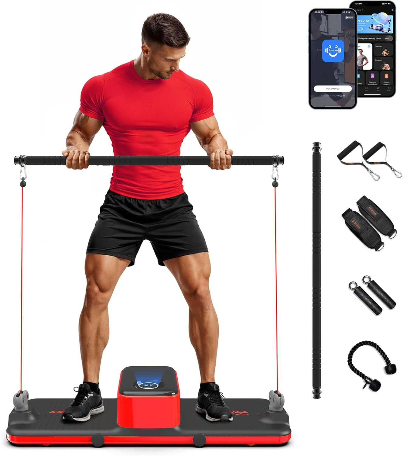 Smart Portable Home Gym Workout Strength Training Cable Machine, All in One Gym,