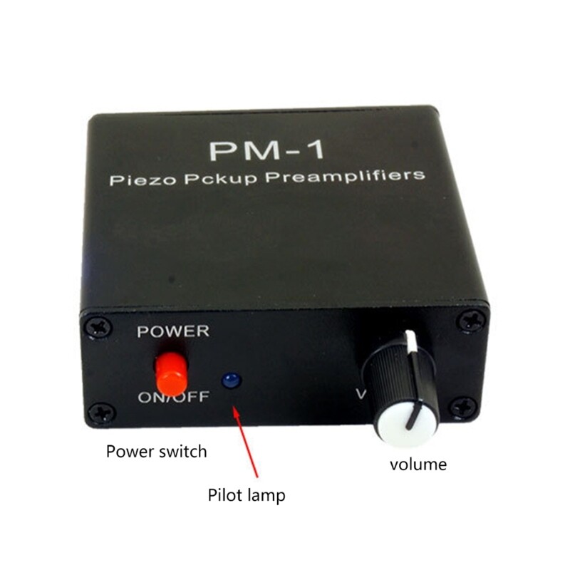 Professional Piezo Pickup Preamp for Guitars and Violins with Type C Charging