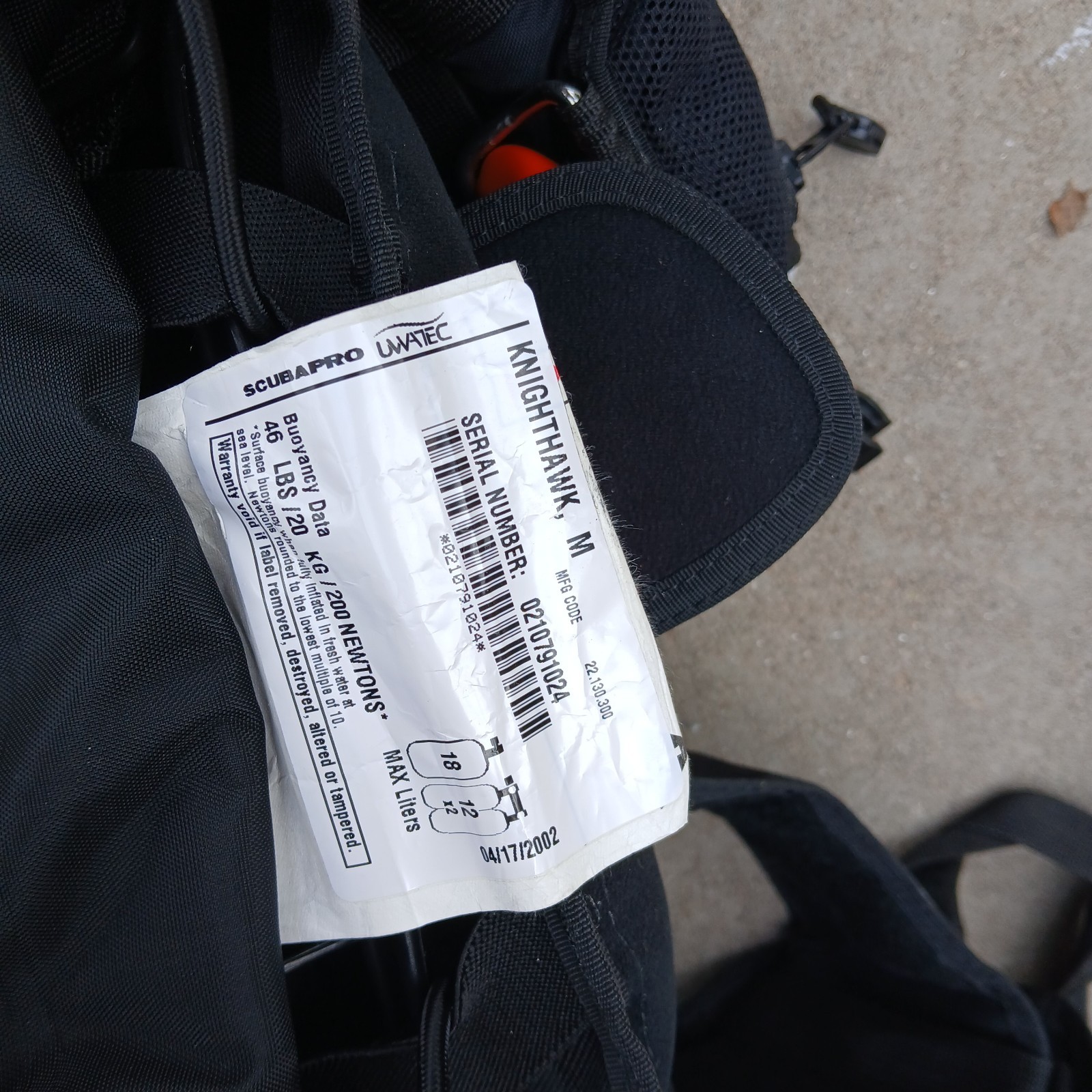 Scubapro Knighthawk BCD Buoyancy Compensator Vest Size M