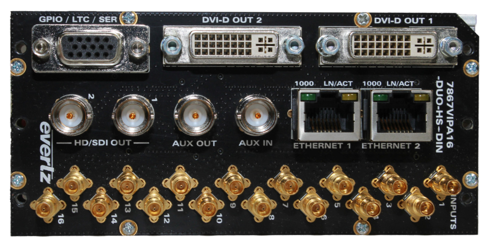 Evertz 7867VIPA16-DUO-HS-DIN HD/SDI/SD Multi Image Display Processor Multiviewer