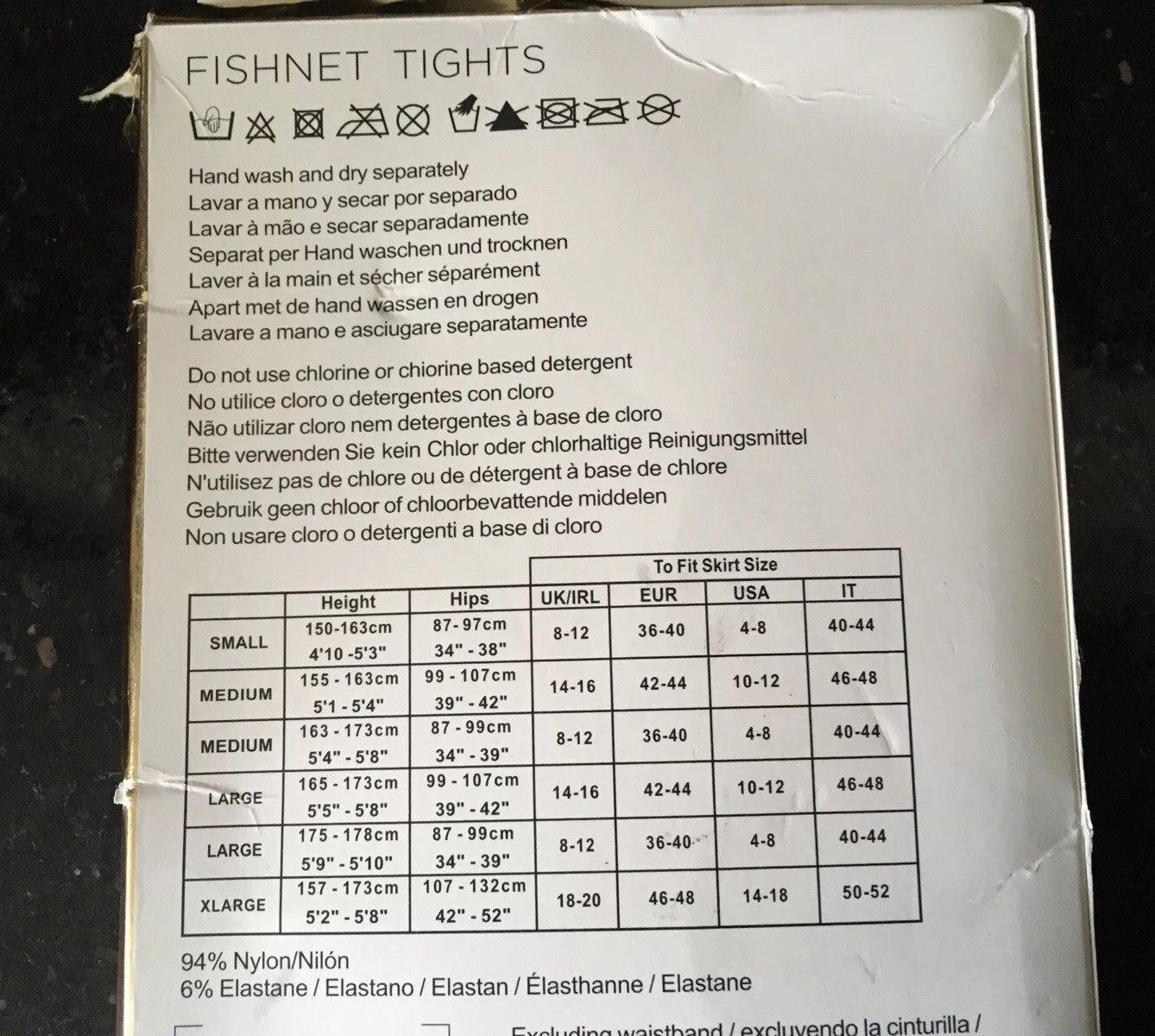 One Pair Primark Fishnet Tights
