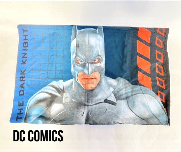 VTG BATMAN PILLOWCASE "The Dark Knight" DC Comics Standard Sz.