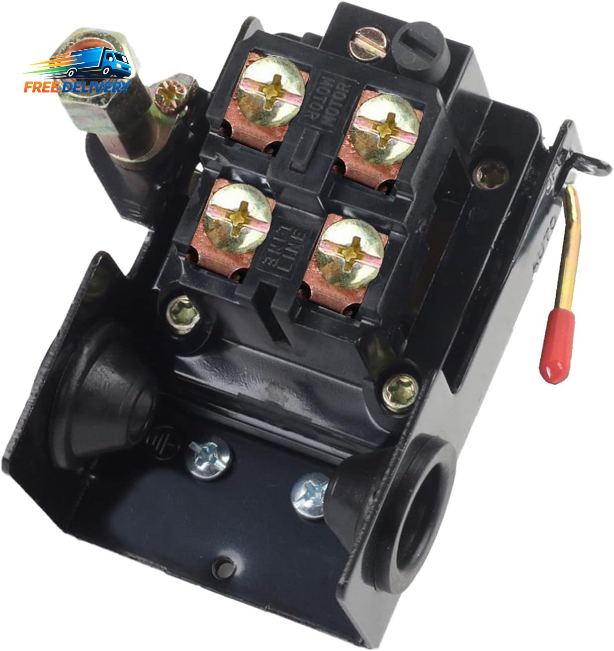 Heavy Duty Air Compressor Pressure Switch Control 90-125 Psi Single Port, 26A Re