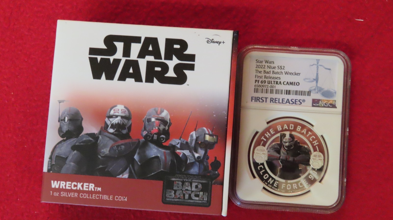 2022 NIUE $2 STAR WARS The Bad Batch WRECKER 1oz NGC PF69 UC