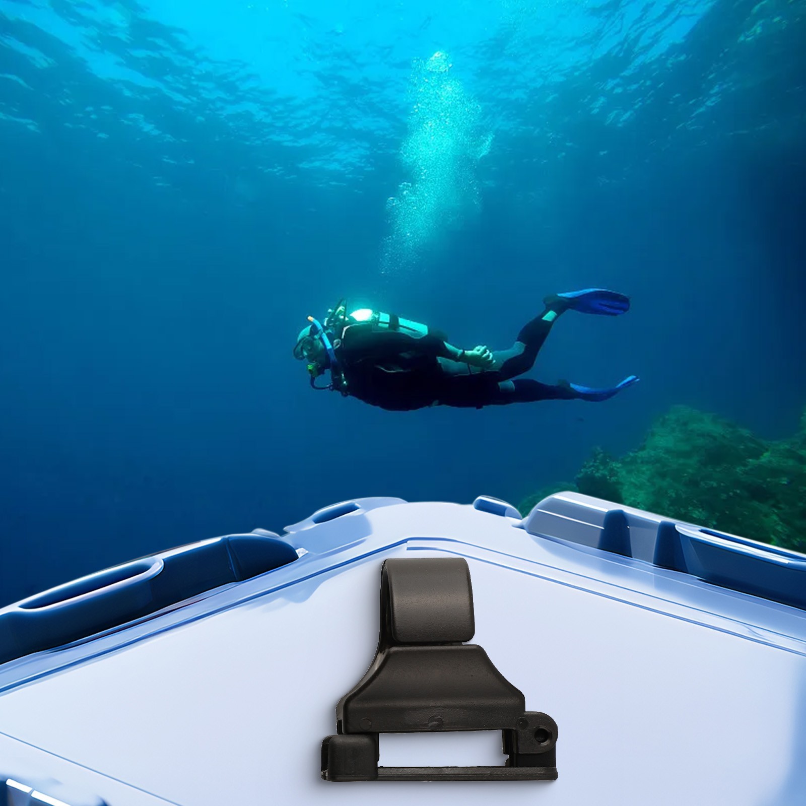 Adjustable Scuba Diving Snorkeling Breathing Tube Holder Retainer Clip