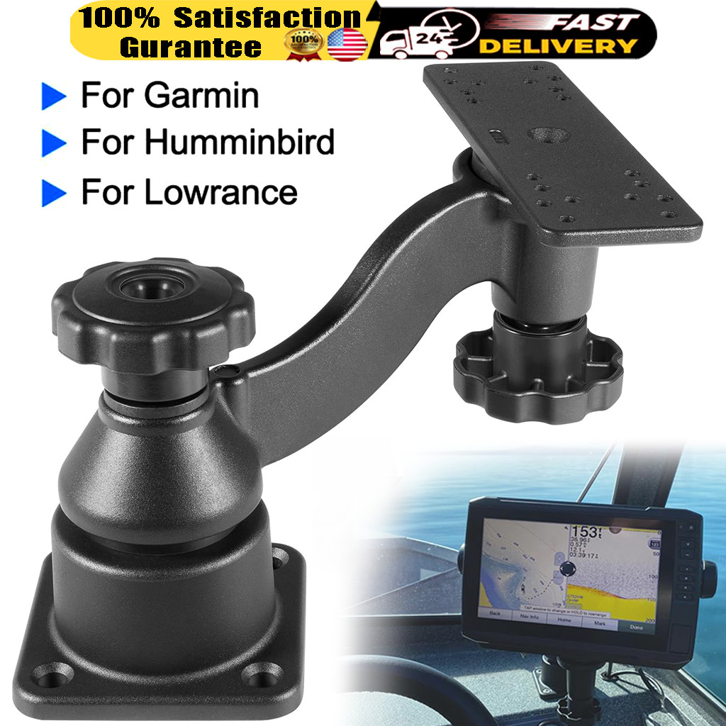 Fishfinder Mount with 6" Swing Arm For Garmin Humminbird Lowrance echoMAP GPSMAP