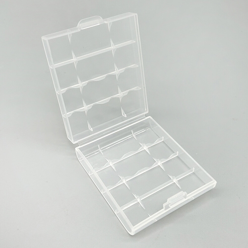 20pc Clear Hard Plastic Case Holder Storage Box For Rechargeable AA AAA Battery
