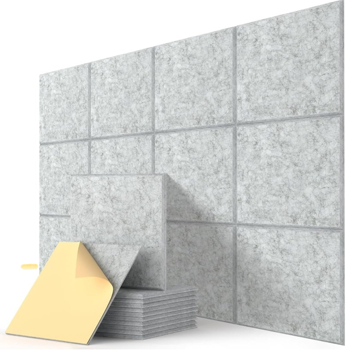Soundproof Wall Panels, Kuchoow Acoustic Panels Sound Absorbing Pack Of 12