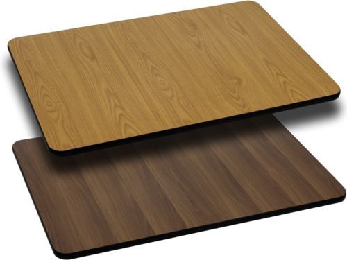 30'' X 48'' Restaurant Table Top with Natural or Walnut Reversible Laminate Top