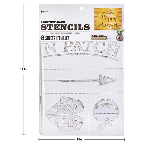 Large 11x17 Adhesive Stencils in Fall Designs, 6 pack