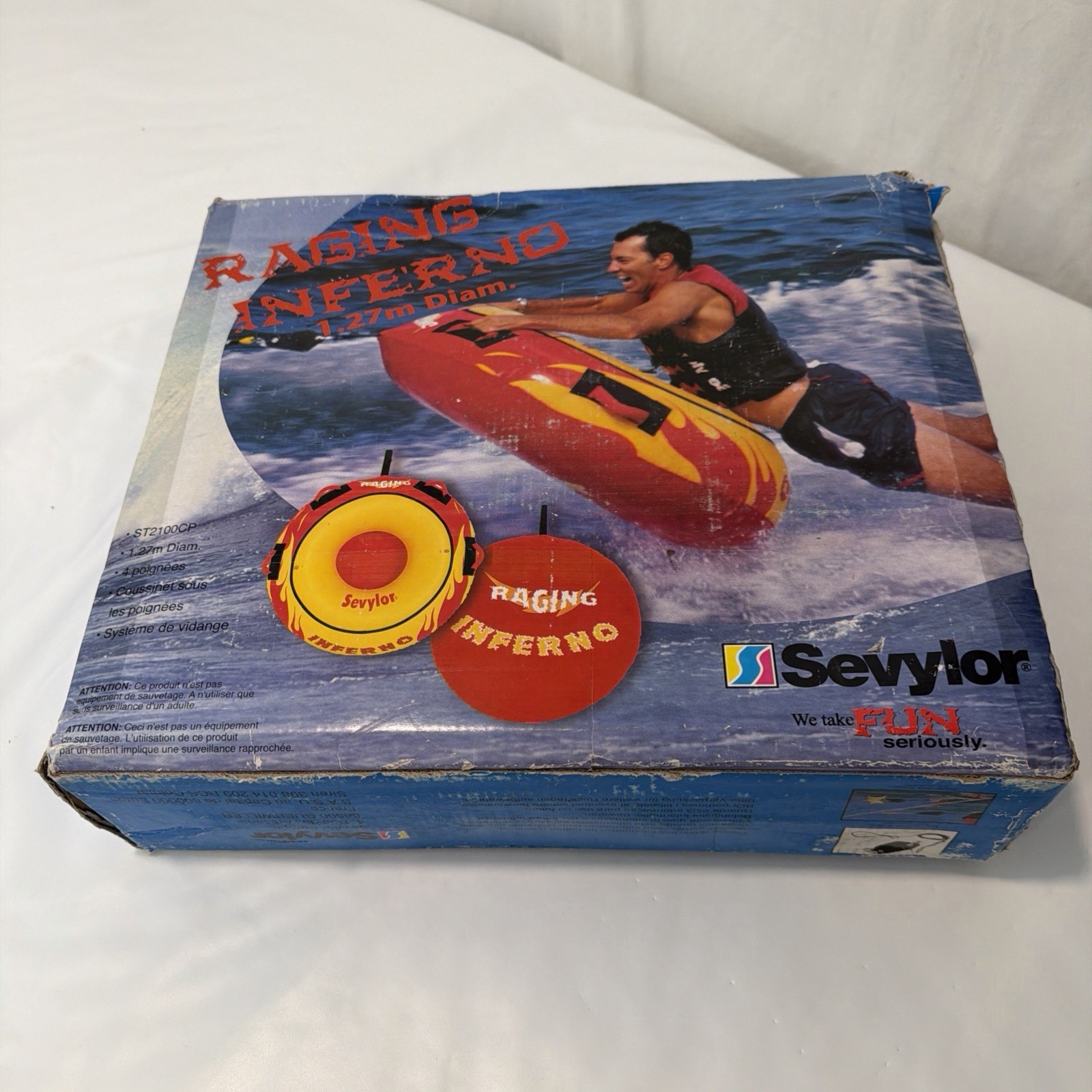 Sevylor Inflatable Sport Tube 50” Raging Racer ST2535CP Vintage 2000 Towable NIB