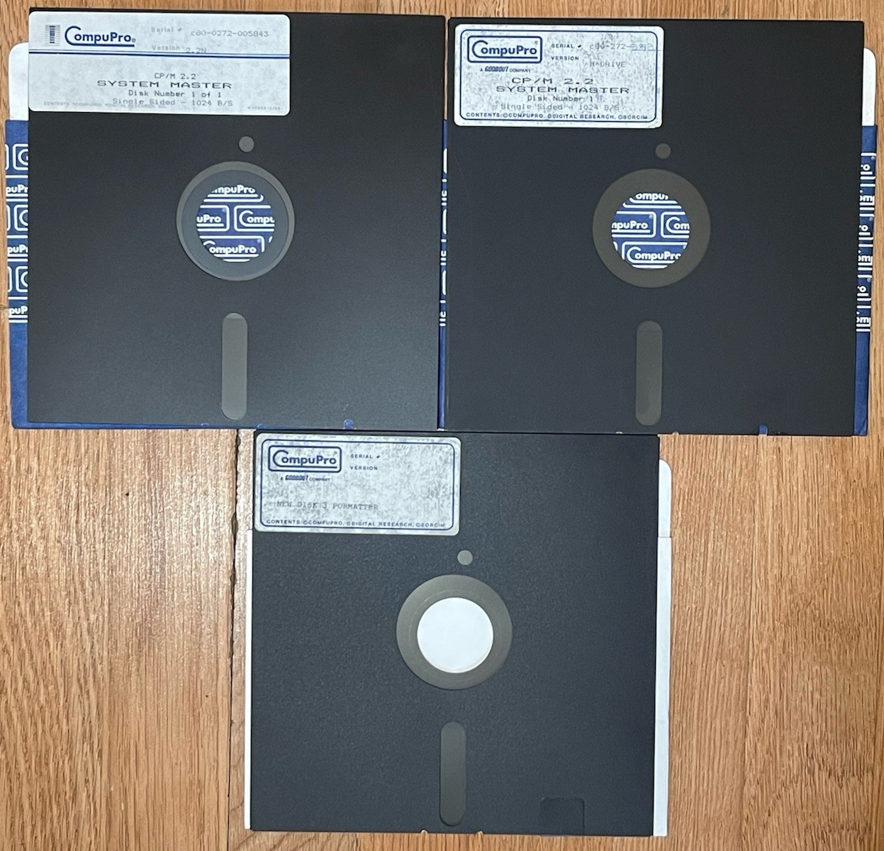 Rare Original Compupro CP/M 2.2 System Master Disk Set W/ Manuals S-100