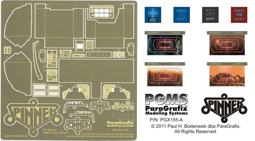 Blade Runner Spinner Police Car 1/24 Scale Photoetch Set: 181FU08P