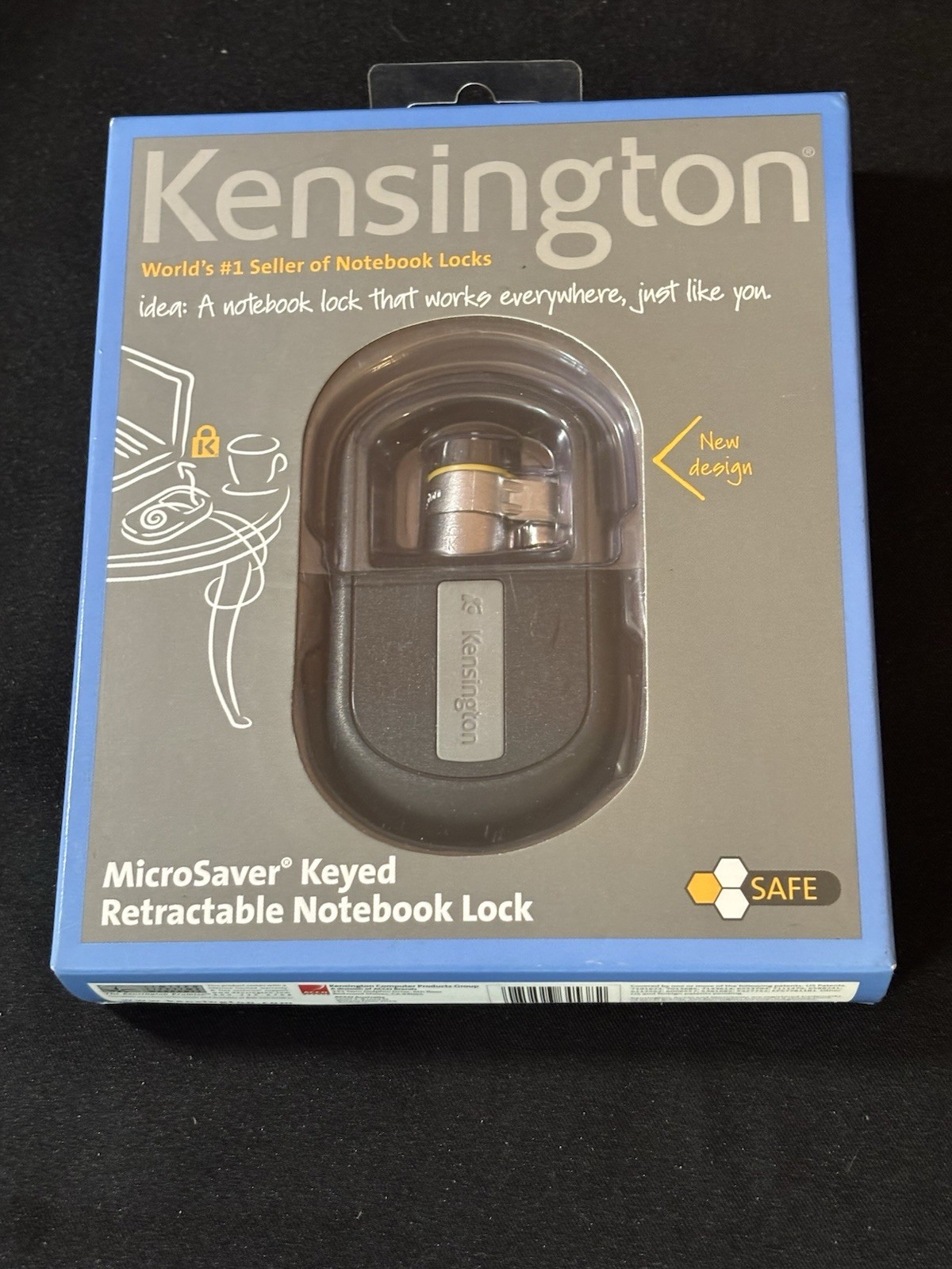 New in Box Kensington MicroSaver Keyed Retractable Notebook Lock 4' Steel Cable
