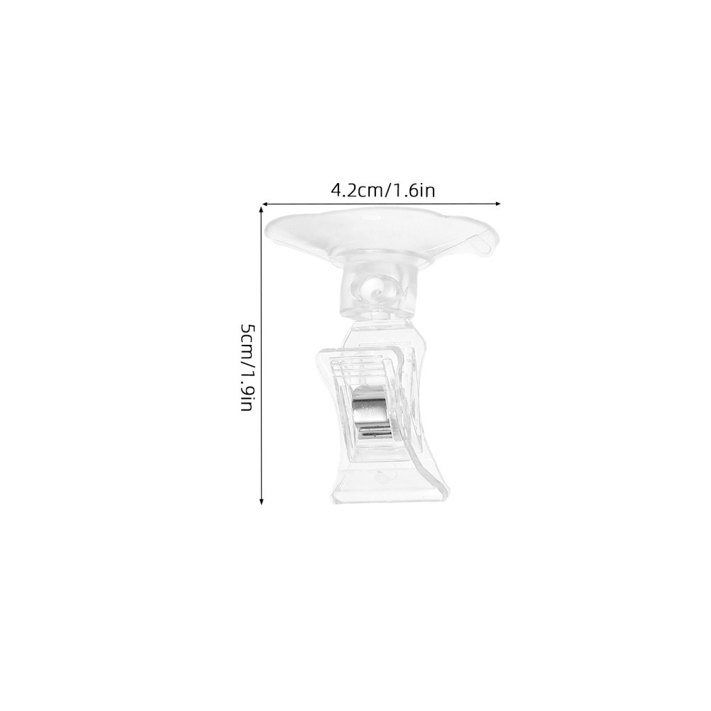 25Pcs Clear Plastic Display Sign Clips with Multi Purpose Suction Cup for Retail