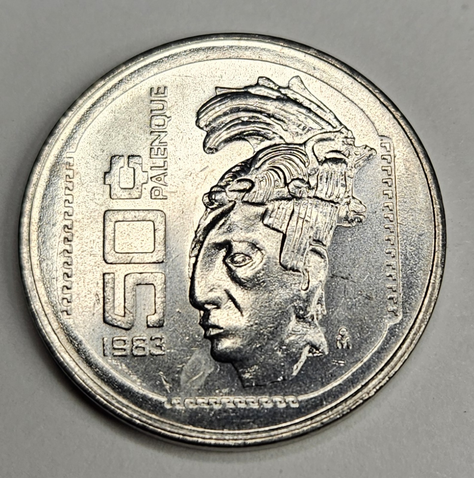 1983 Mexico 50 Fifty Centavos - Mexican Coin - Stainless Steel - World Coin - L6