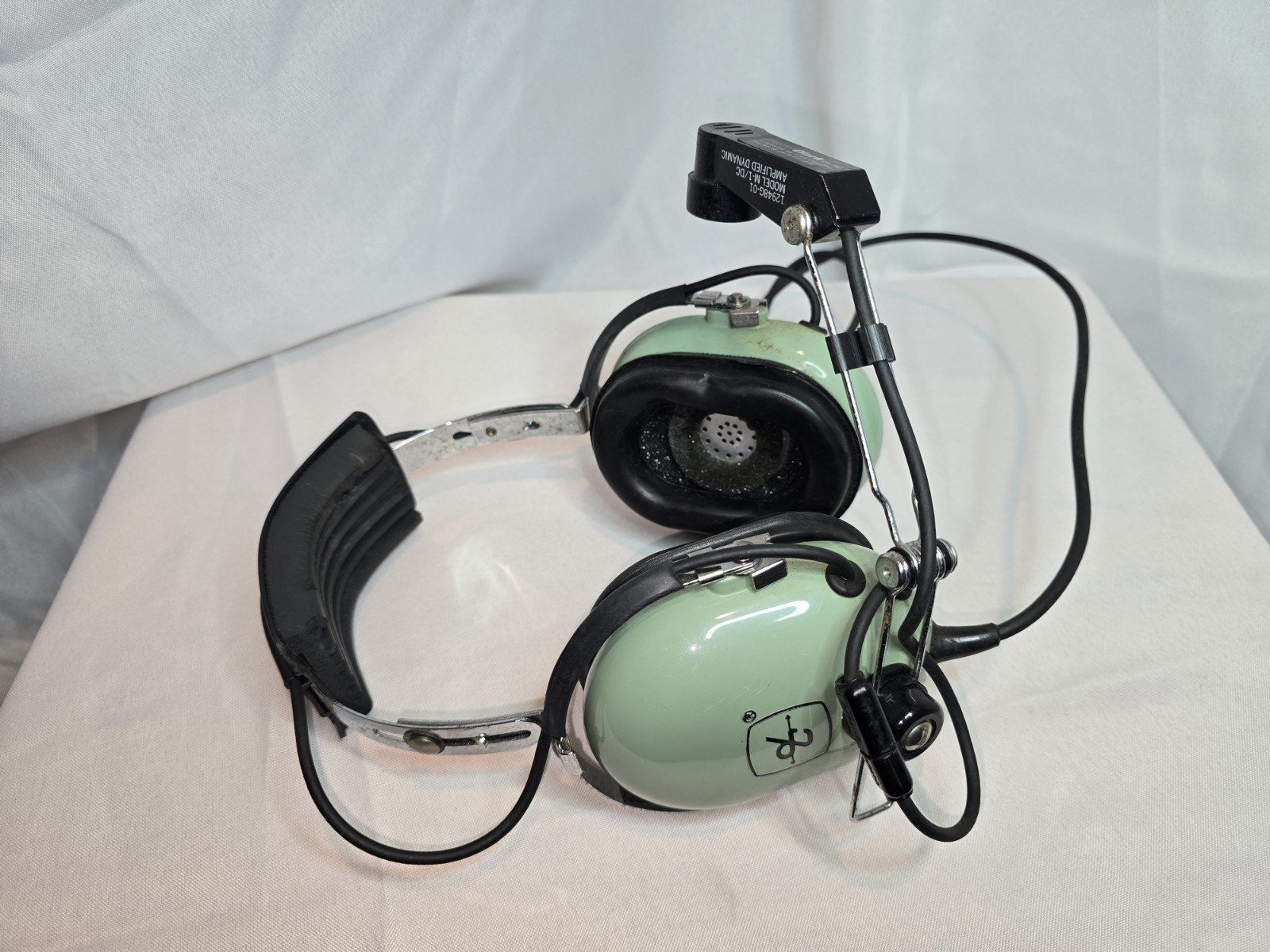 David Clark H3330 aviation headset, manufactured in Worcester, MA.