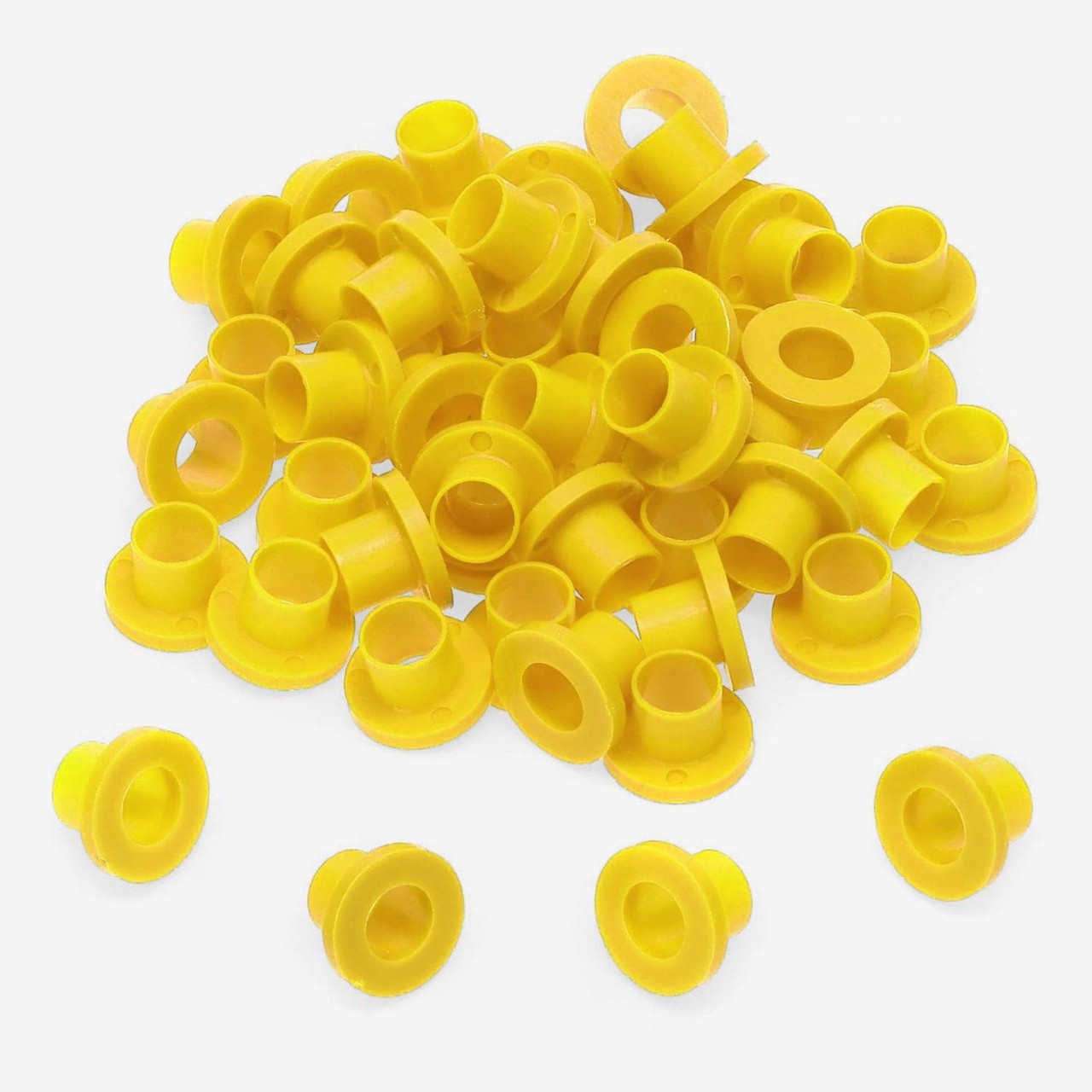 DANMAR 100 Pack Nylon Tension Rod Washers - Yellow