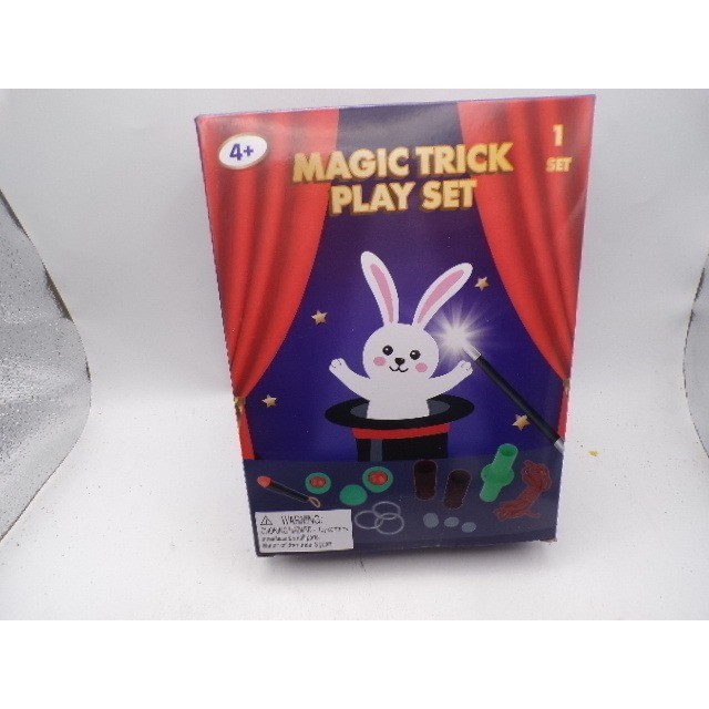 Magic Trick Play Set Kids Beginner Magician Kit with Wand Cups Rings Ages 4+