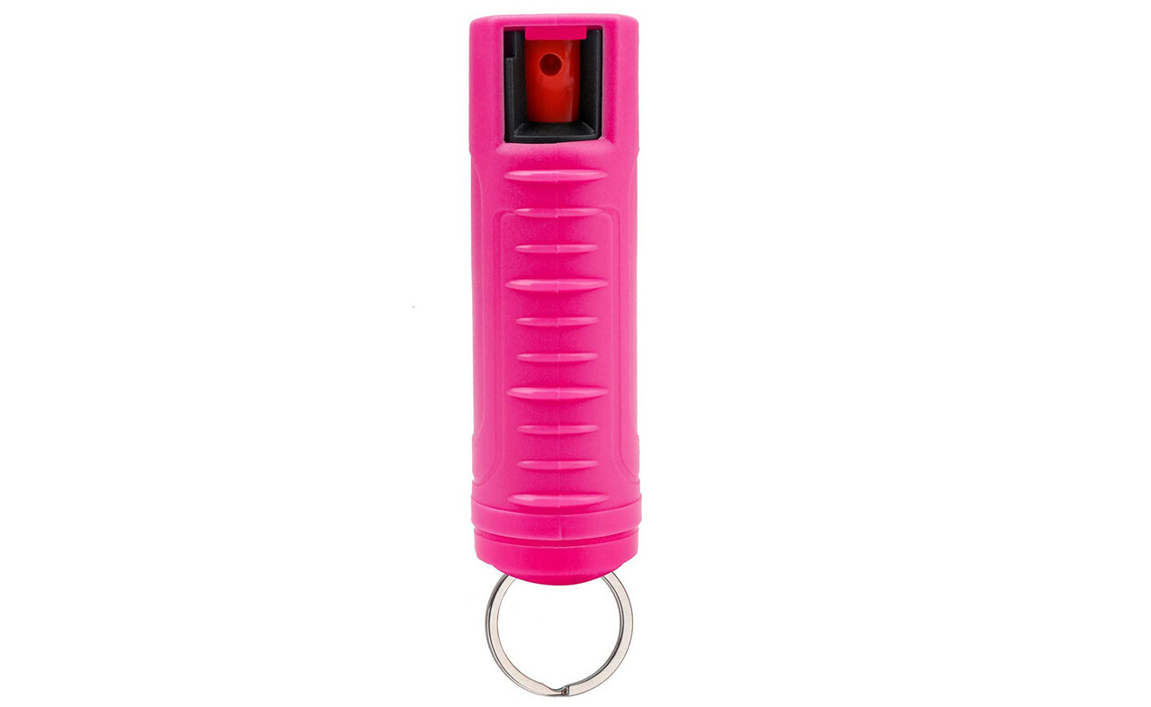 BURN PINK Pepper Spray 0.5oz Self Defense Keychain Security Case Molded - 5 PACK