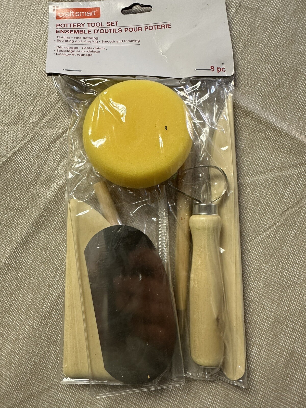 Craft Smart Pottery Tool Set 8 Peice Set  Cutting Fine Detailing Sculpting