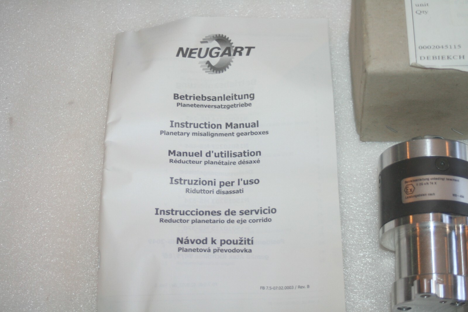 NEUGART N15010227 Planetary Misalignment Gearbox Assembly * NEW *