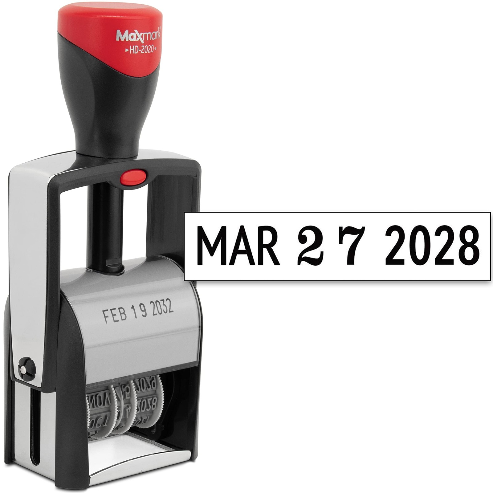 Heavy Duty Date Stamp, Large Date Size - Exclusive 12-Year Band - Black Ink