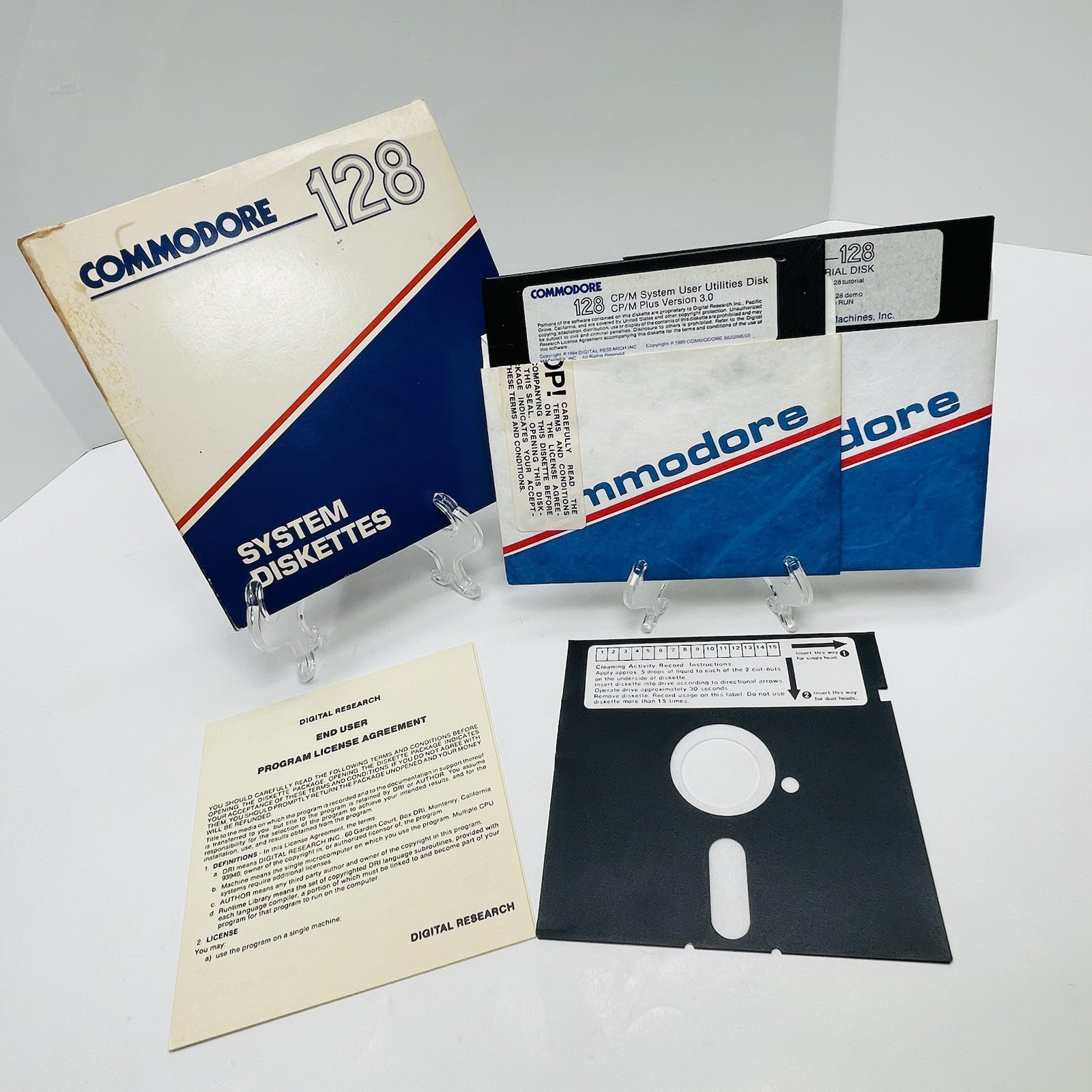 Commodore 128 SYSTEM DISK 5.25" Floppy Utility CP/M Plus 3.0, Tutorial + Cleaner