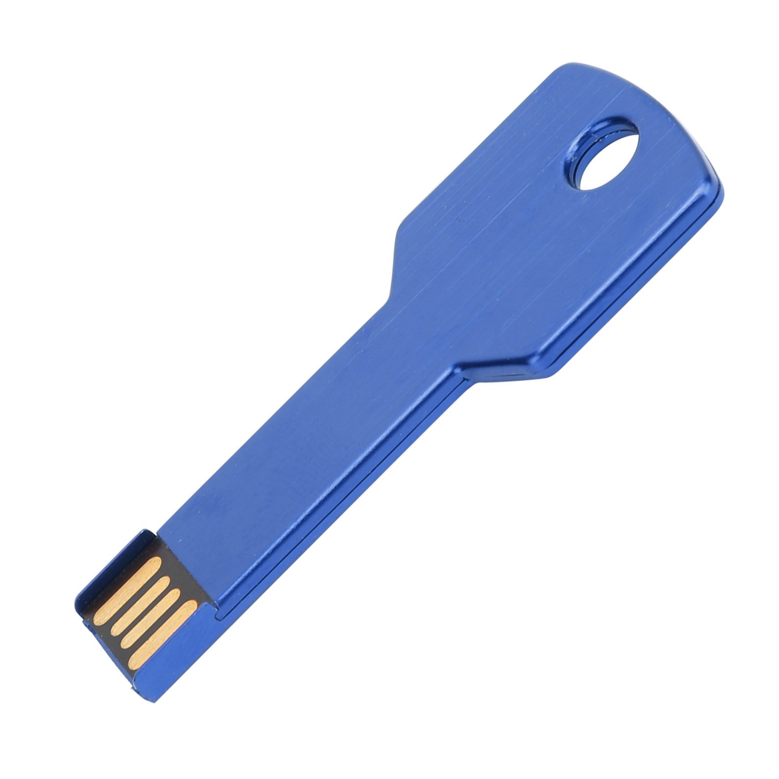 Blue USB Flash Drive Key Shape USB Memory Disc Plug And Play U Disc For Com QBUU