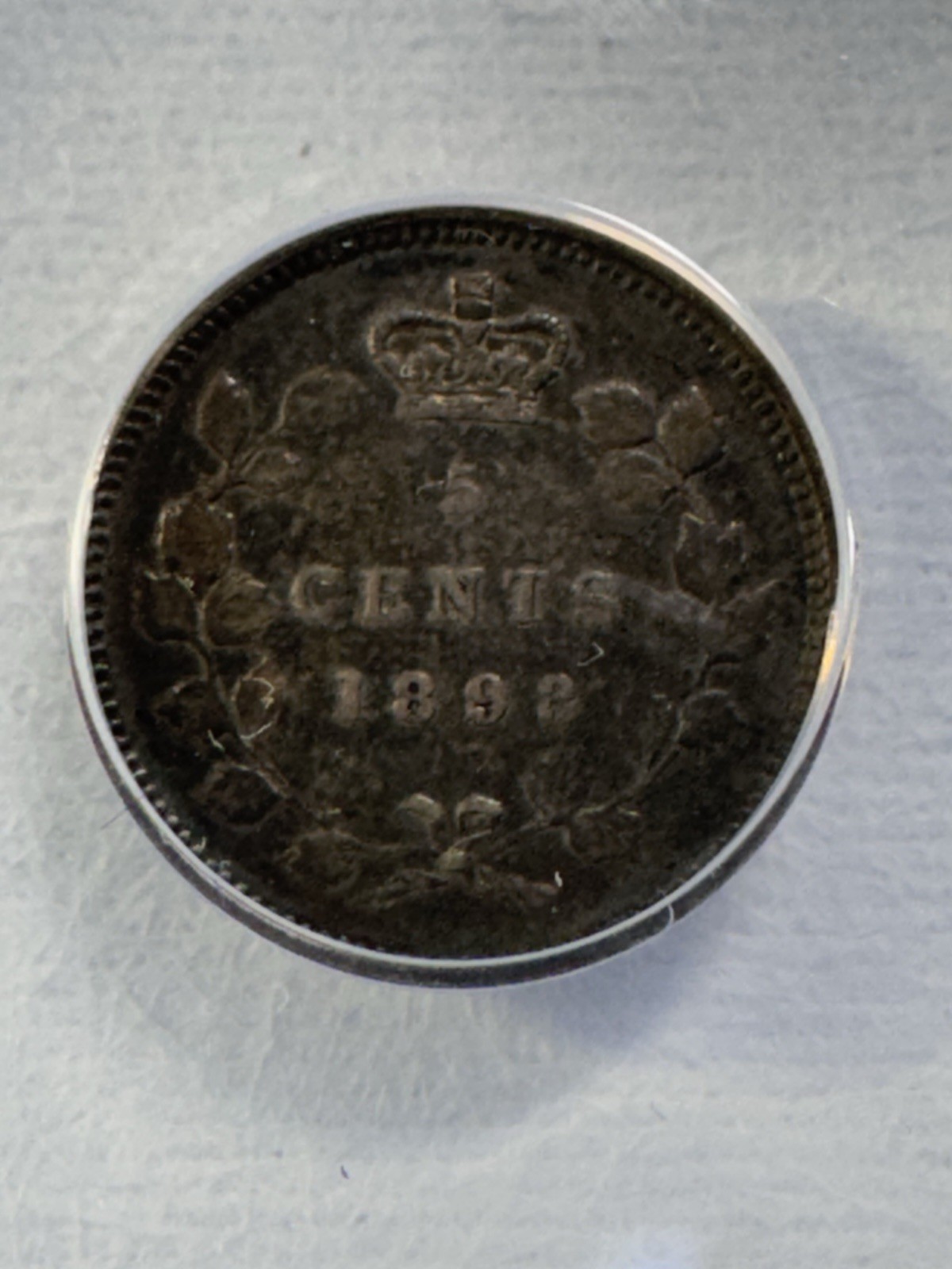 1893 Canada 5 Cents Small Silver Coin Graded VF 30 by ANACS