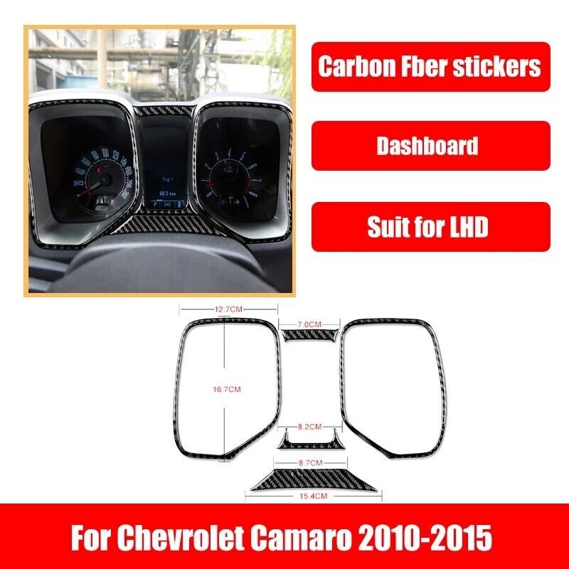 21Pcs For Chevrolet Camaro 2010-2015 Carbon Fiber Full Interior Kit Set Cover