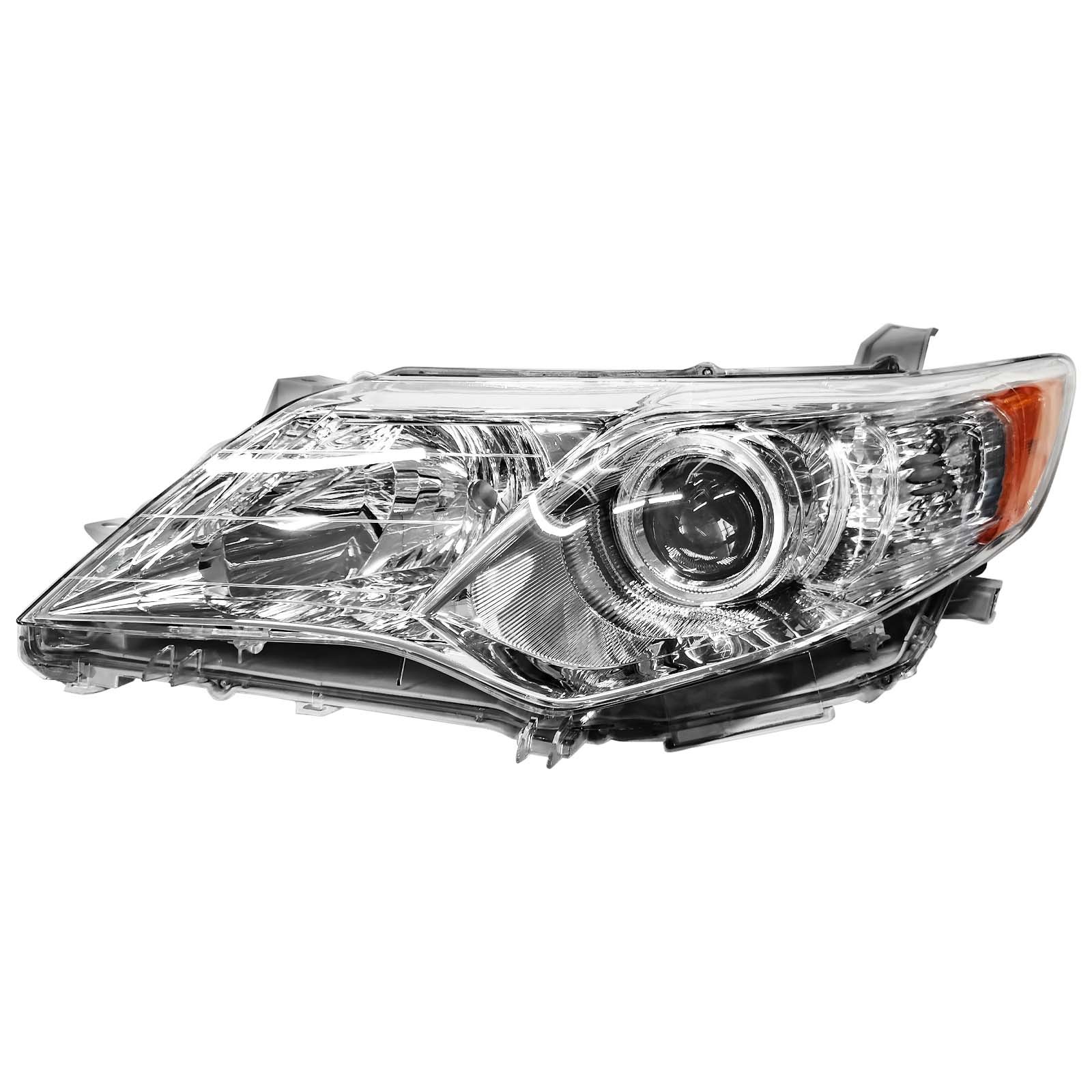 For 2012-2014 12 Toyota Camry Left+Right Headlights Assembly Projector Chrome