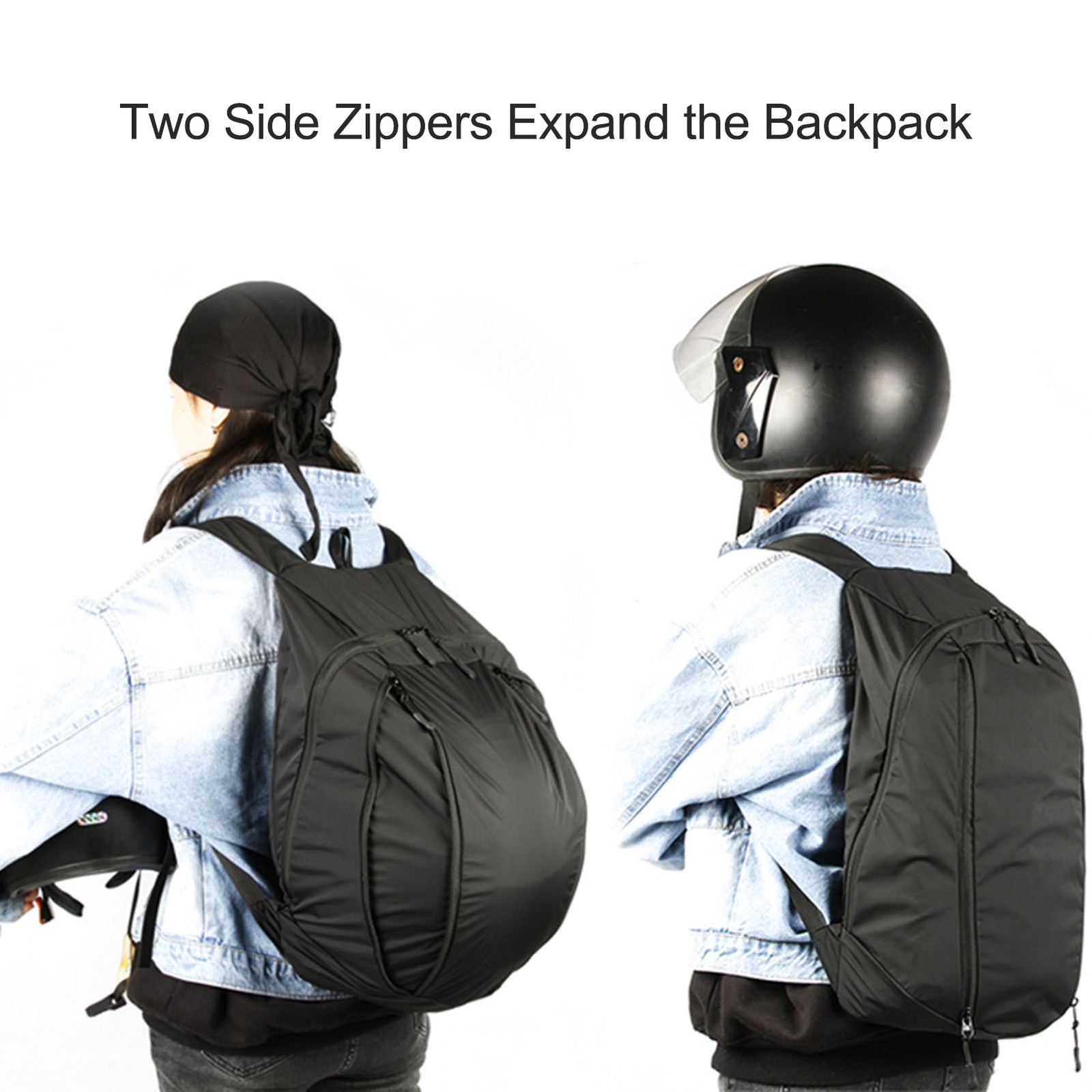 Motorcycle Backpack Foldable Packable Backpack Helmet Backpack Folding