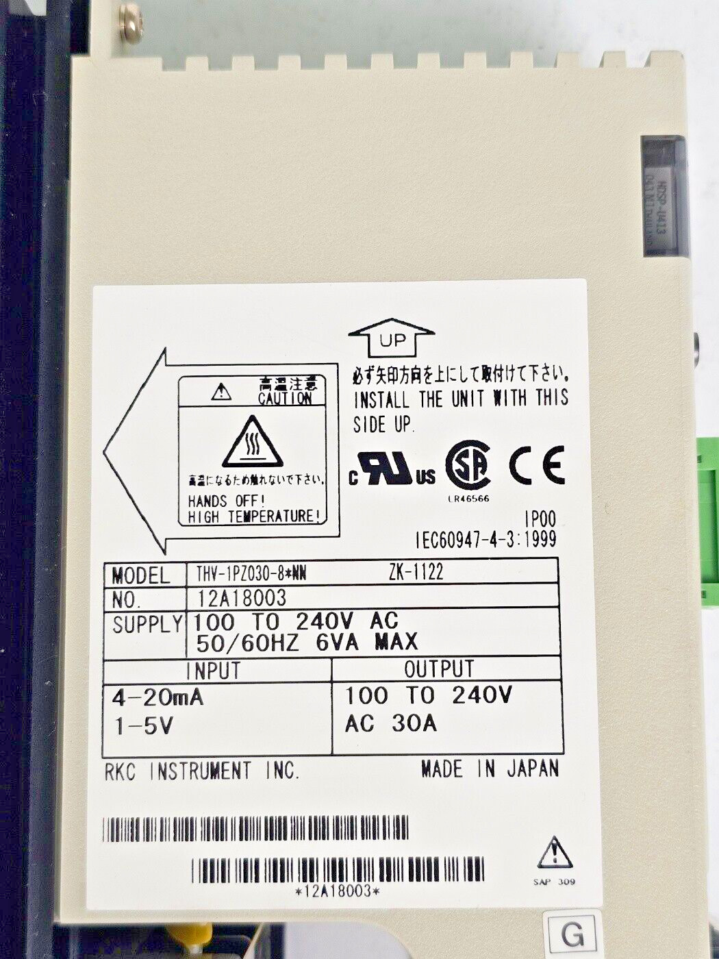 RKC controller THV-1PZ030-8*NN