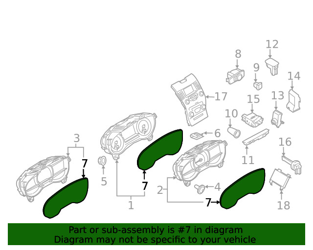 Genuine Ford Instrument Panel Lens FT4Z10890C