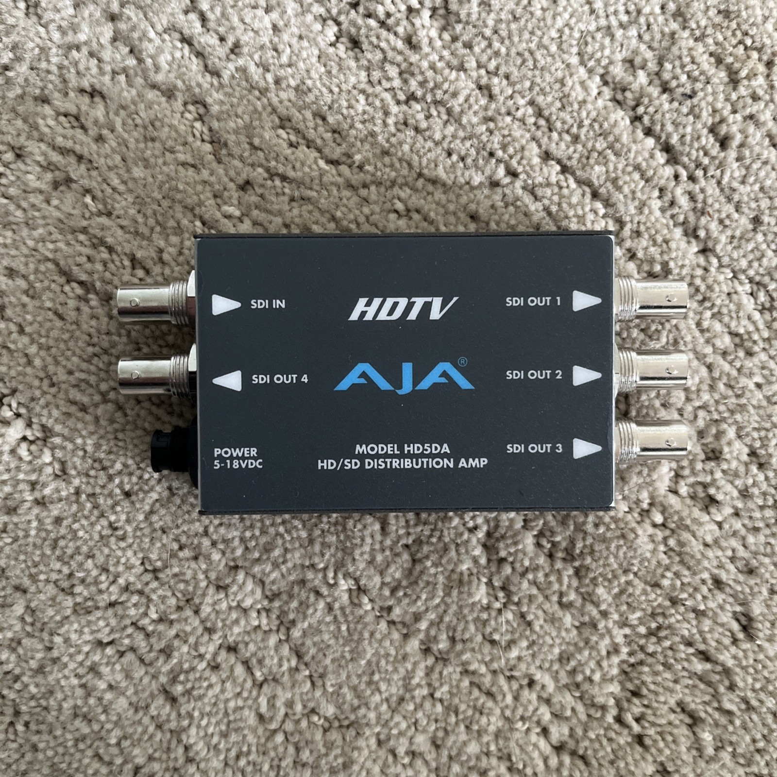 AJA HDTV HD5DA Compact Serial Distribution Amplifier | No Power Supply