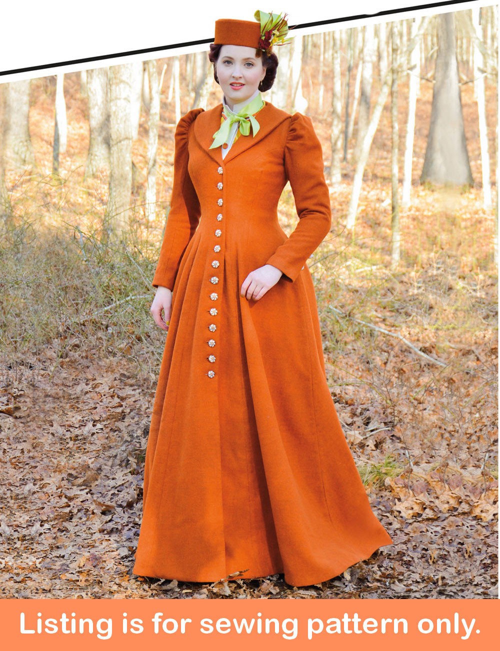 SEWING PATTERN Womens Costume Long Coat - Victorian Edwardian Regency 1900s 8123