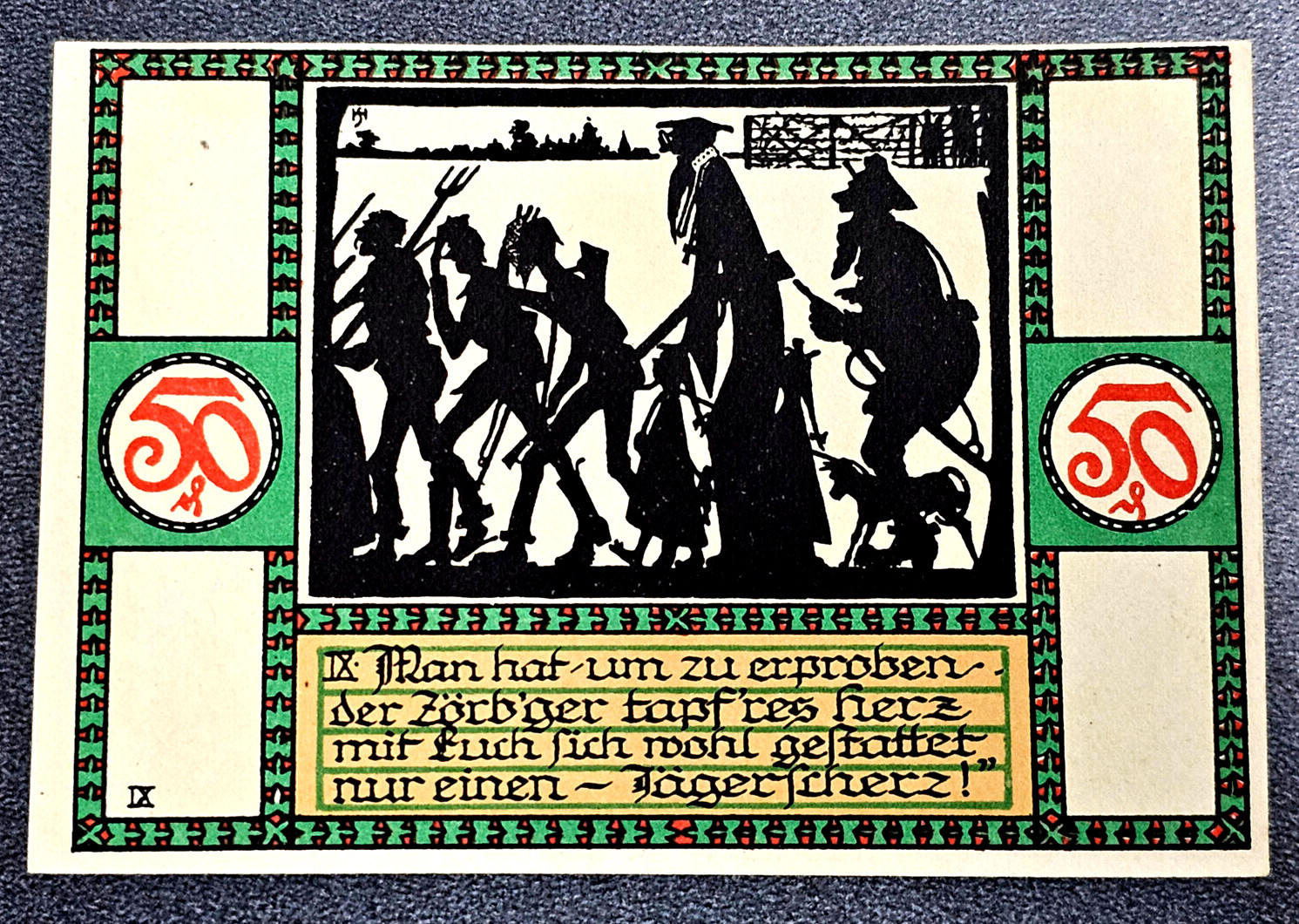 ZÖRBIG NOTGELD 50 PFENNIG 1921 EMERGENCY MONEY GERMANY BANKNOTE (33634)