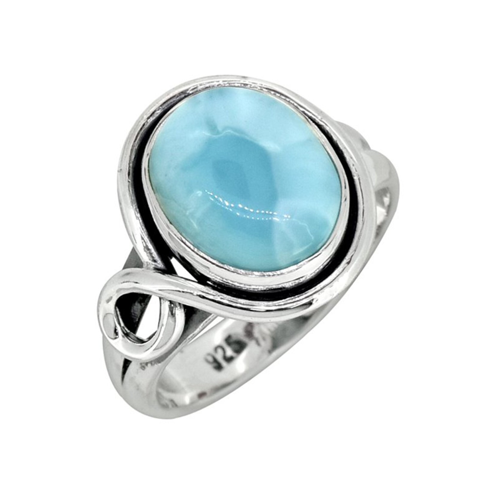 Larimar Ring 925 Sterling Silver Beautiful Designer Jewelry All Size MO7007