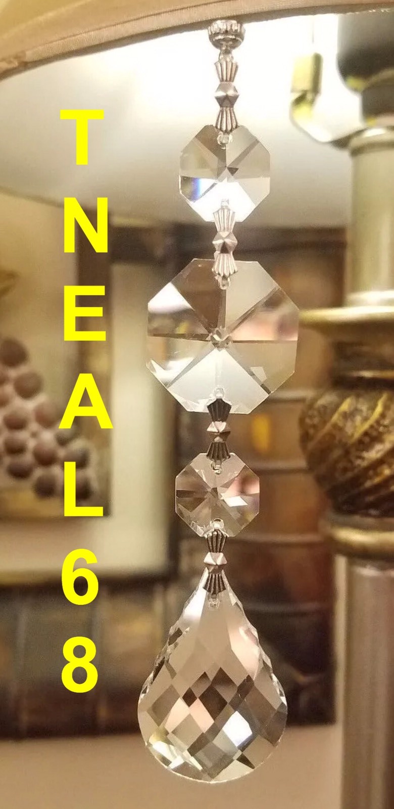 Special Lot of 6 REAL CRYSTAL  Magnetic Teardrop French Baroque  Chandelier