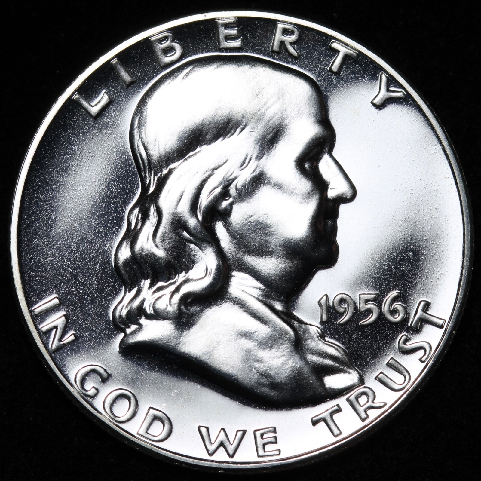 1956 Franklin Half Dollar CHOICE GEM BRILLIANT PROOF ULTRA NICE 90% Silver