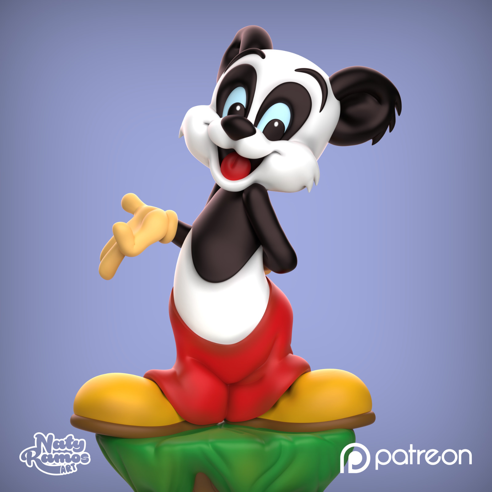 UNPAINTED Andy Panda 3D Printed Model Kit NR