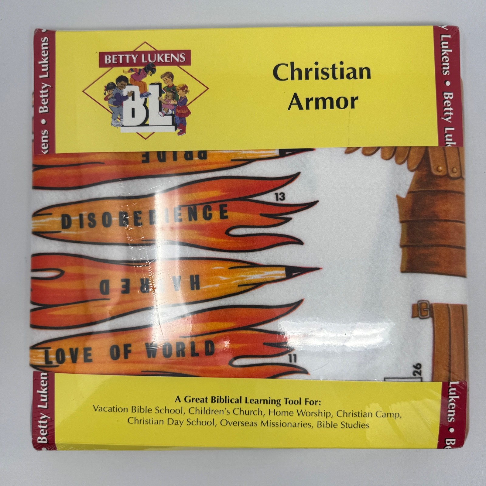 NEW Betty Lukens Through Bible in Felt Christian Armor Learning Tool Set Retired