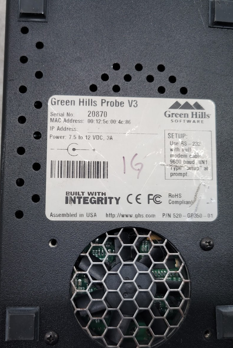 GREEN HILLS PROBE 520-GP350-01 Probe V3 Debug Device Module