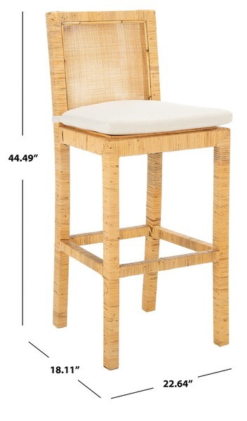 Safavieh TOJO CANE BAR STOOL W/ CUSHION, Reduced Price 2172763243 BST6503A